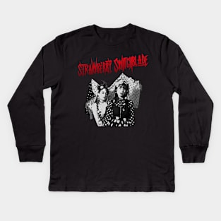 Strawberry Switchblade Kids Long Sleeve T-Shirt